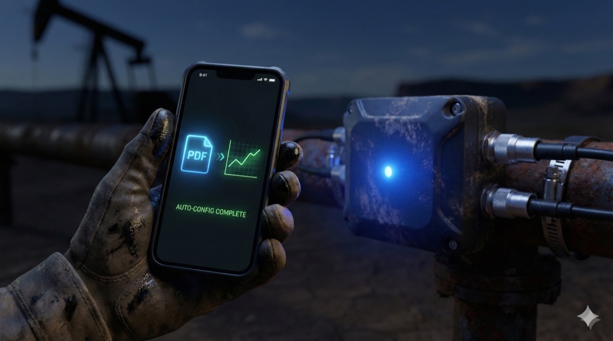 INTEGRA device mounted on industrial pipe