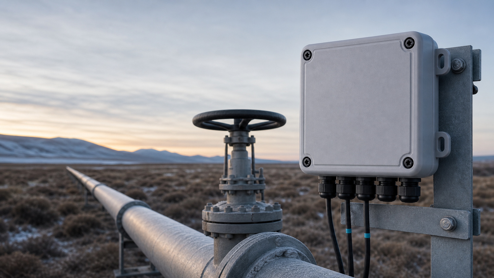 Integranode installed beside a remote pipeline